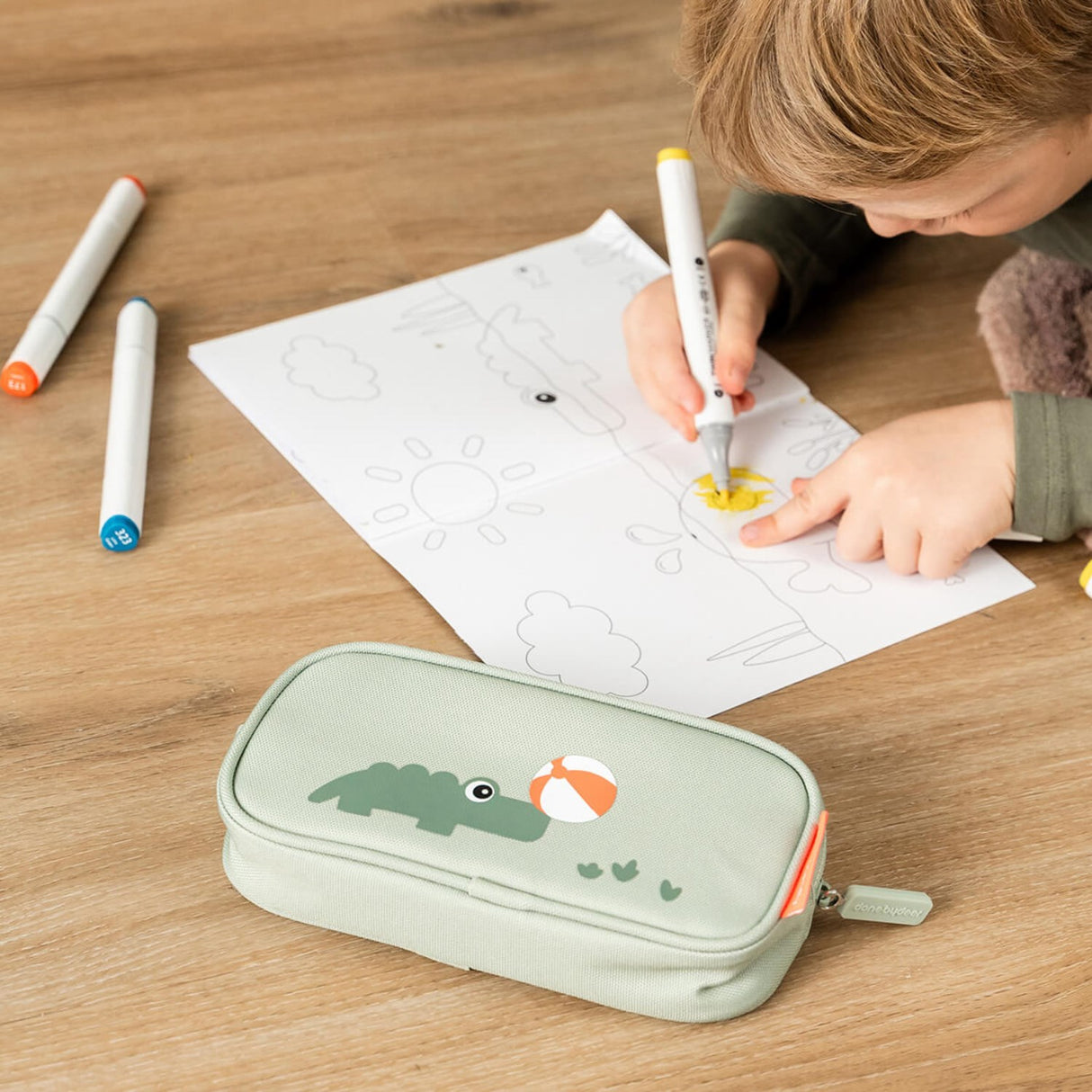 DonebyDeer Green Playground Pencil Case