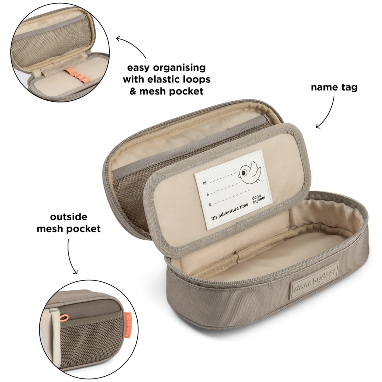 DonebyDeer Sand Tiny Trails Pencil Case