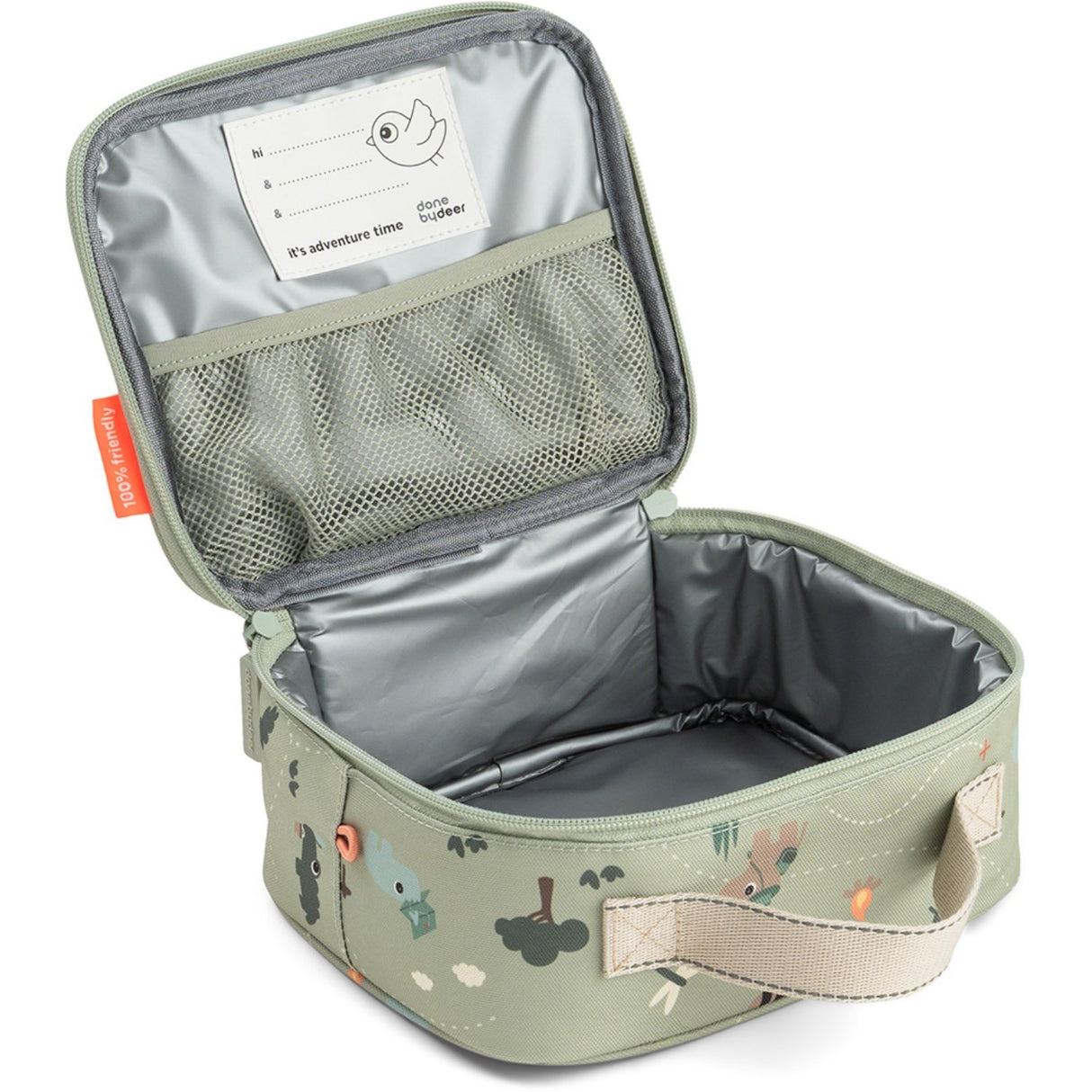 DonebyDeer Green Tiny Trails Tiny Insulated Lunch Taske