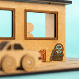 Crateit Town Wooden Legetøj City Gas Station