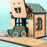 Crateit Town Wooden Legetøj Crossroad Cottage