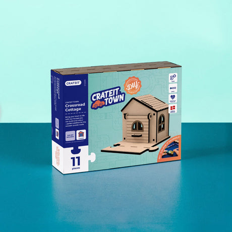 Crateit Town Wooden Legetøj Crossroad Cottage