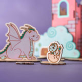 Crateit Unicorn Wooden Legetøj Dreamland Castle