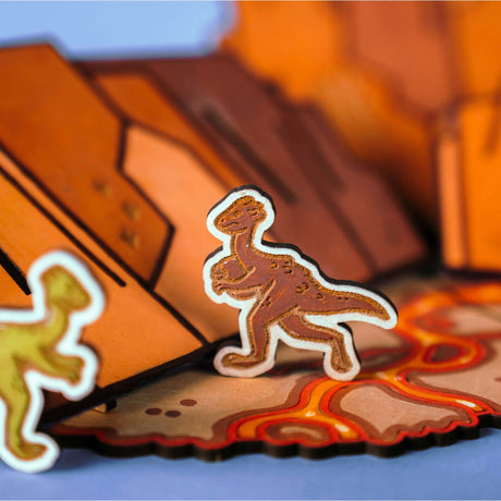 Crateit Dinosaur Wooden Legetøj Wasteland Battle