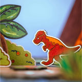 Crateit Dinosaur Wooden Legetøj Volcano Escape
