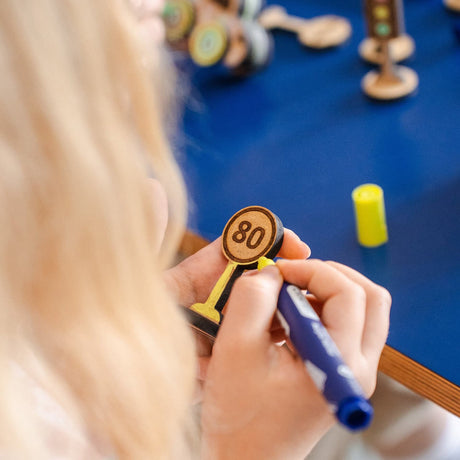 Crateit Town Wooden Legetøj Traffic & Road Signs Pak