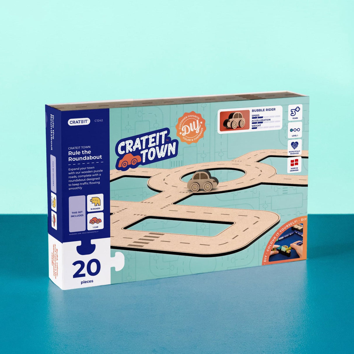 Crateit Town Wooden Legetøj Rule The Roundabout