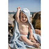 FILIBABBA Christian's Whale Tales Broderet Badehåndklæde Med Hætte GOTS