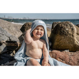 FILIBABBA Christian's Whale Tales Broderet Badehåndklæde Med Hætte GOTS