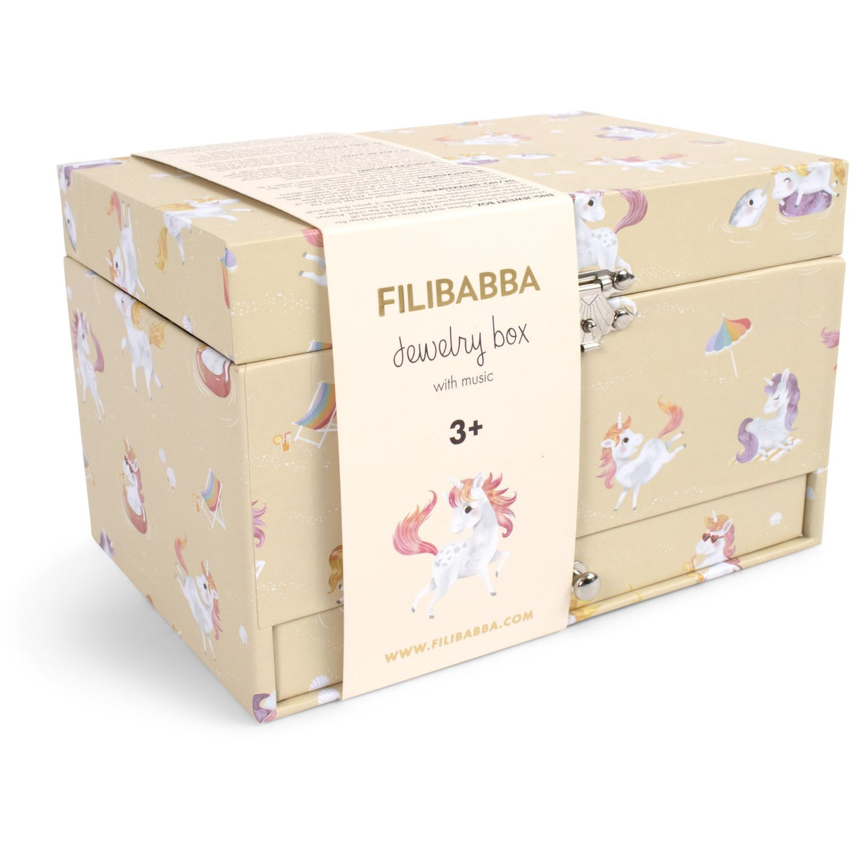 FILIBABBA Unicorn Smykkeskrin Med Musik