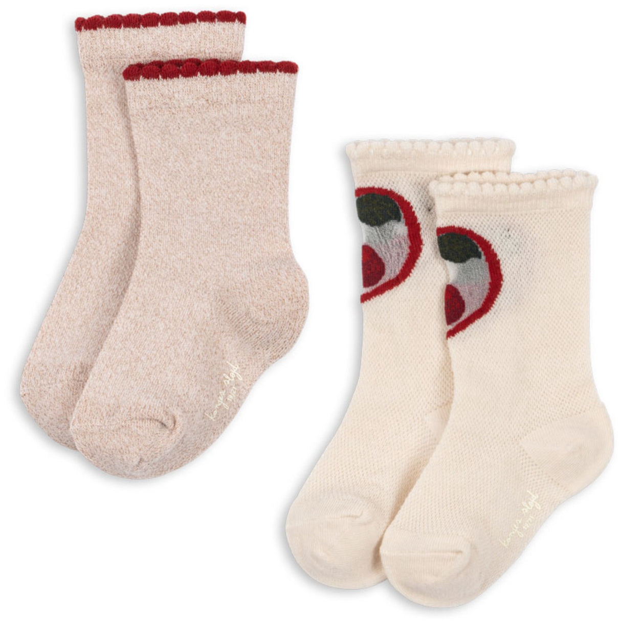 Konges Sløjd Cherry/Rose 2 Pak Cherry Rose Strømper