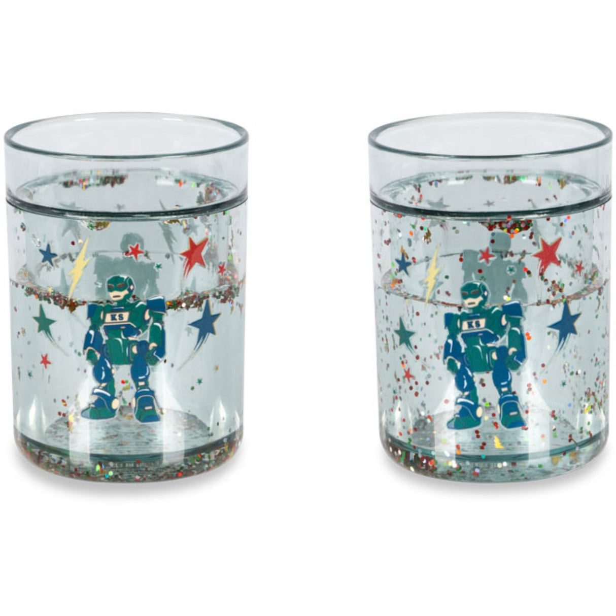 Konges Sløjd Hero Robot 2 Pak Glitter Cups
