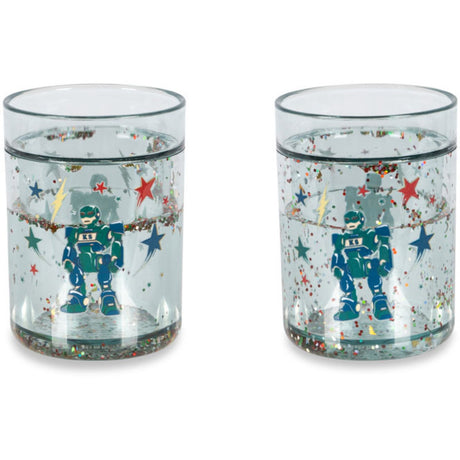 Konges Sløjd Hero Robot 2 Pak Glitter Cups
