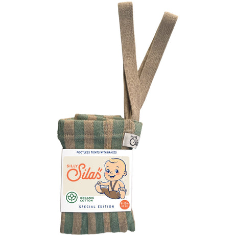 Silly Silas Matcha X Peanut Striped Footless Strømpebukser Special Edition