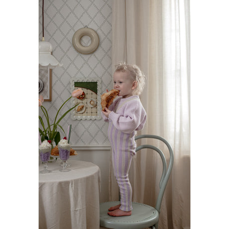 Silly Silas Lavender X Cream Striped Footless Strømpebukser Special Edition