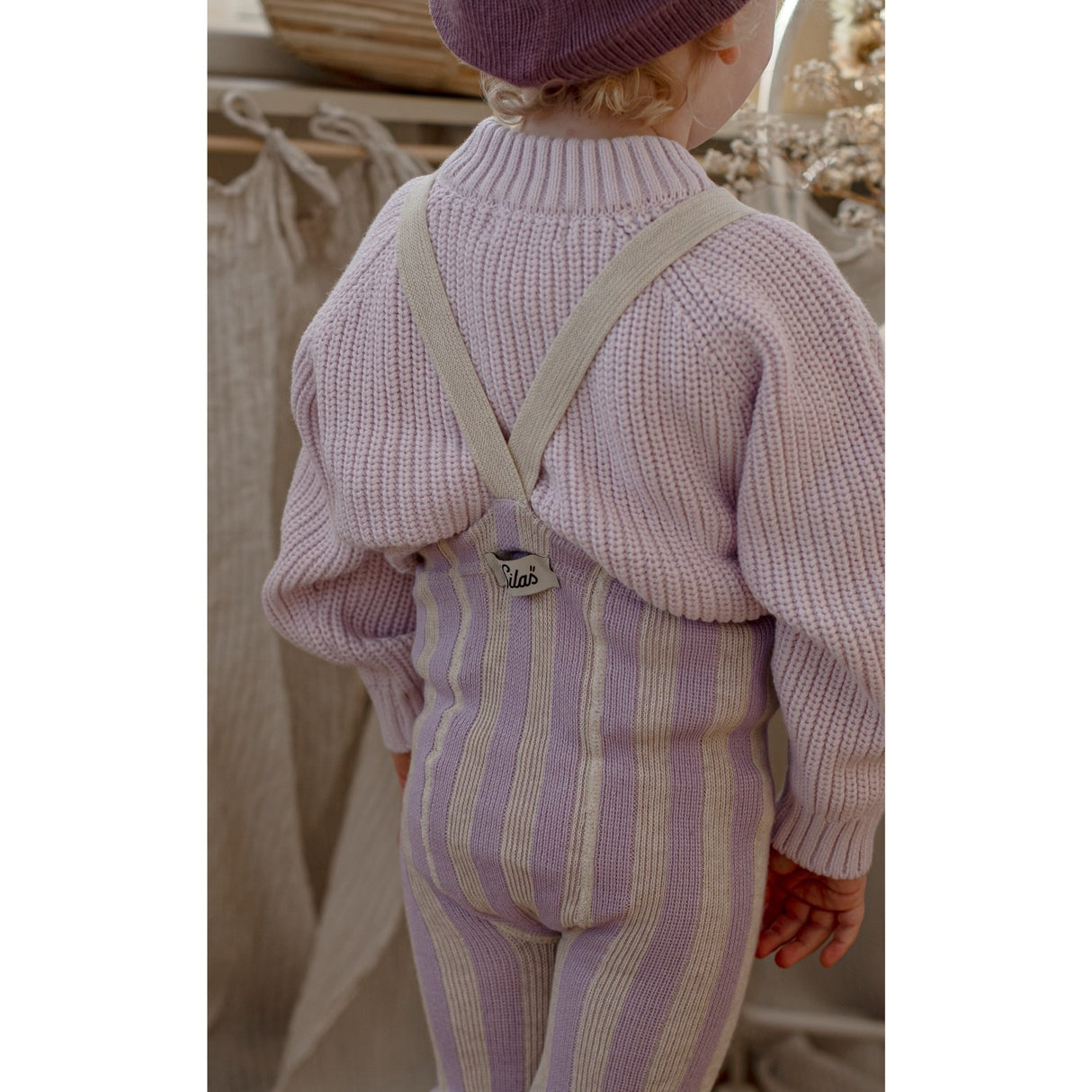 Silly Silas Lavender X Cream Striped Footless Strømpebukser Special Edition