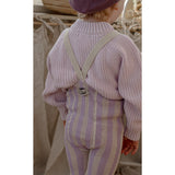 Silly Silas Lavender X Cream Striped Footless Strømpebukser Special Edition