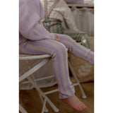 Silly Silas Lavender X Cream Striped Footless Strømpebukser Special Edition