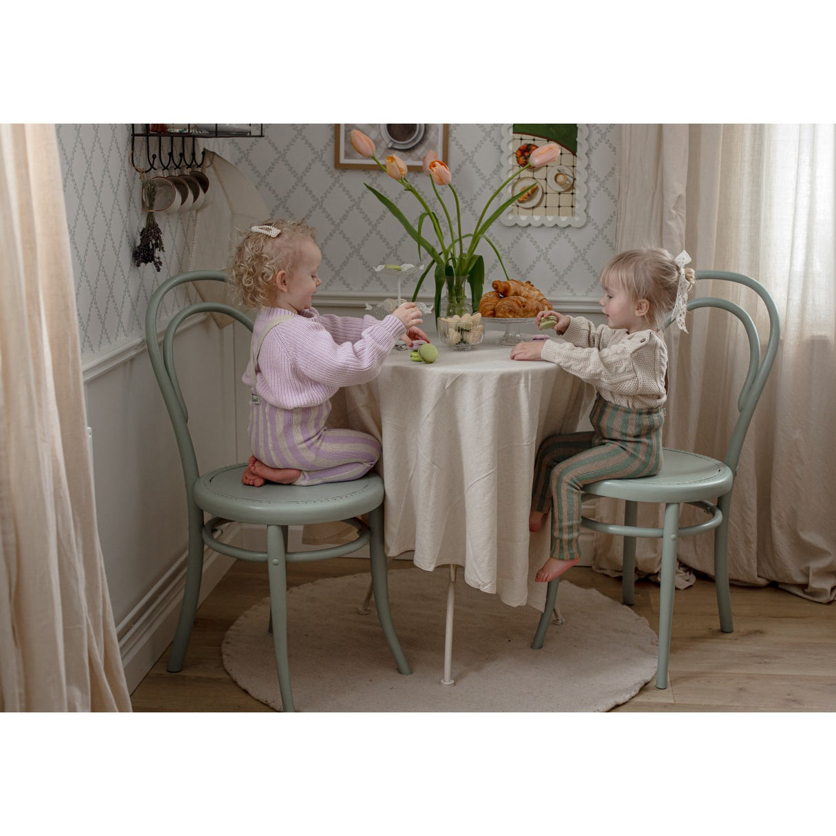 Silly Silas Lavender X Cream Striped Footless Strømpebukser Special Edition