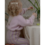 Silly Silas Lavender X Cream Striped Footless Strømpebukser Special Edition