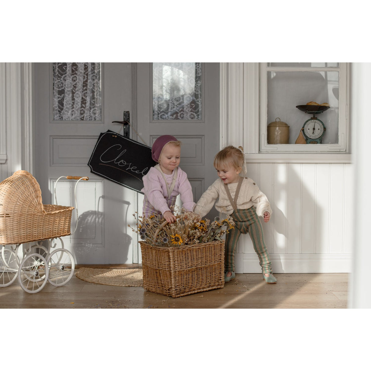 Silly Silas Lavender X Cream Striped Footless Strømpebukser Special Edition