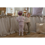 Silly Silas Lavender X Cream Striped Footless Strømpebukser Special Edition