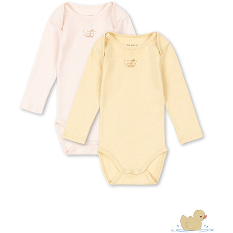 Konges Sløjd Banana Crepe/Creole Pink Fanga Fontana Perla 2 Pak Ls Body Ocs