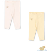 Konges Sløjd Banana Crepe/Creole Pink Fanga Fontana Perla 2 Pak Bukser Ocs