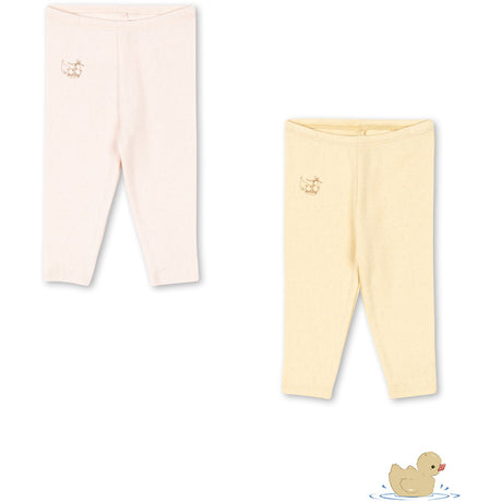 Konges Sløjd Banana Crepe/Creole Pink Fanga Fontana Perla 2 Pak Bukser Ocs