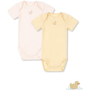 Konges Sløjd Banana Crepe/Creole Pink Fanga Fontana Perla 2 Pak Ss Body Ocs