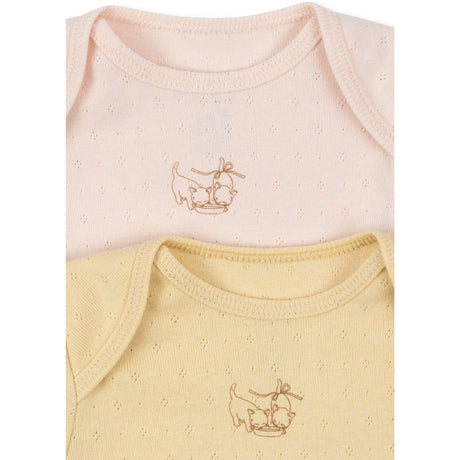 Konges Sløjd Banana Crepe/Creole Pink Fanga Fontana Perla 2 Pak Ss Body Ocs