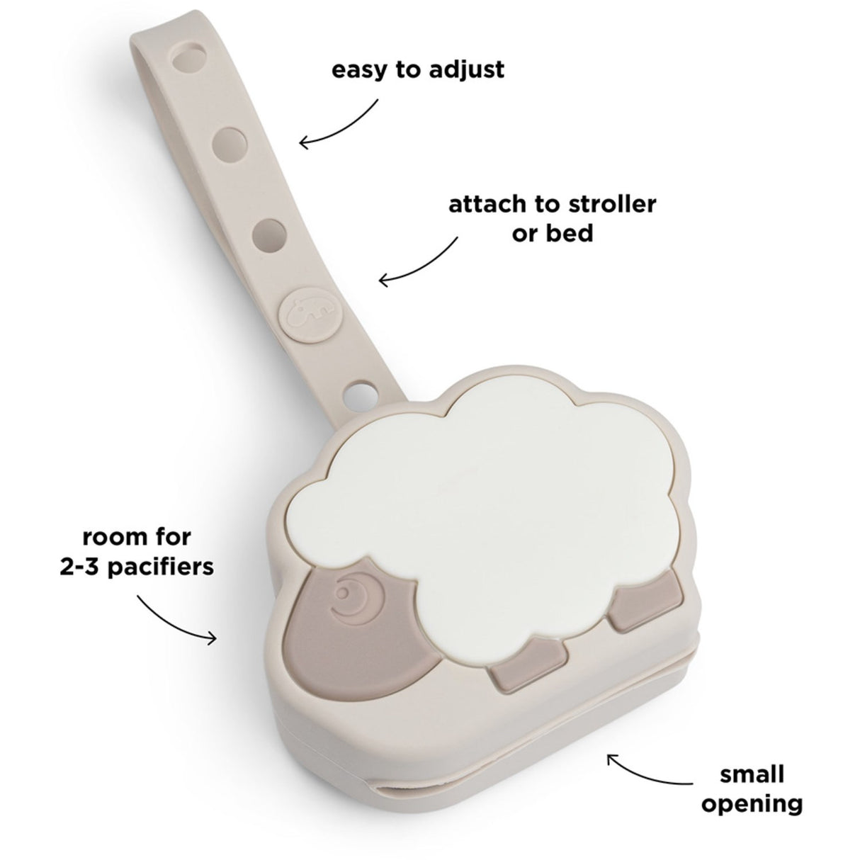 DonebyDeer Sand Sheepy Silikone Sutteholder