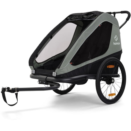 Hamax Khaki Green/Black Traveller Bicycle Trailer Dobbelt