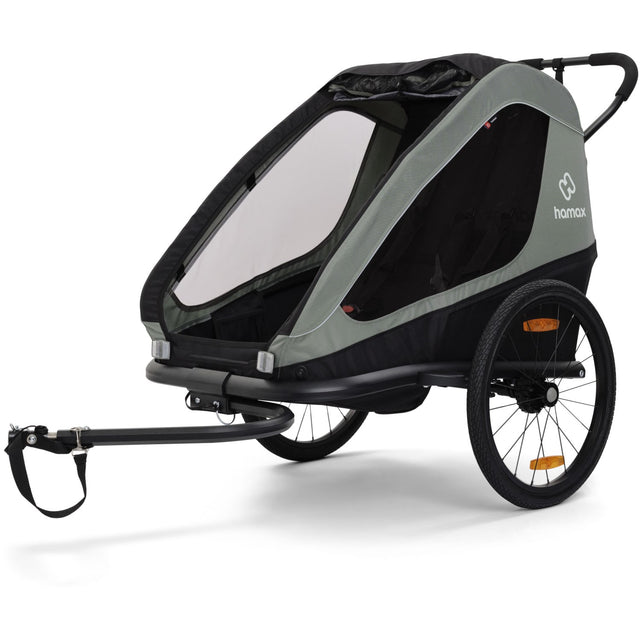 Hamax Khaki Green/Black Traveller Bicycle Trailer Dobbelt