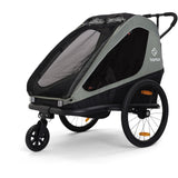 Hamax Khaki Green/Black Traveller Bicycle Trailer Dobbelt