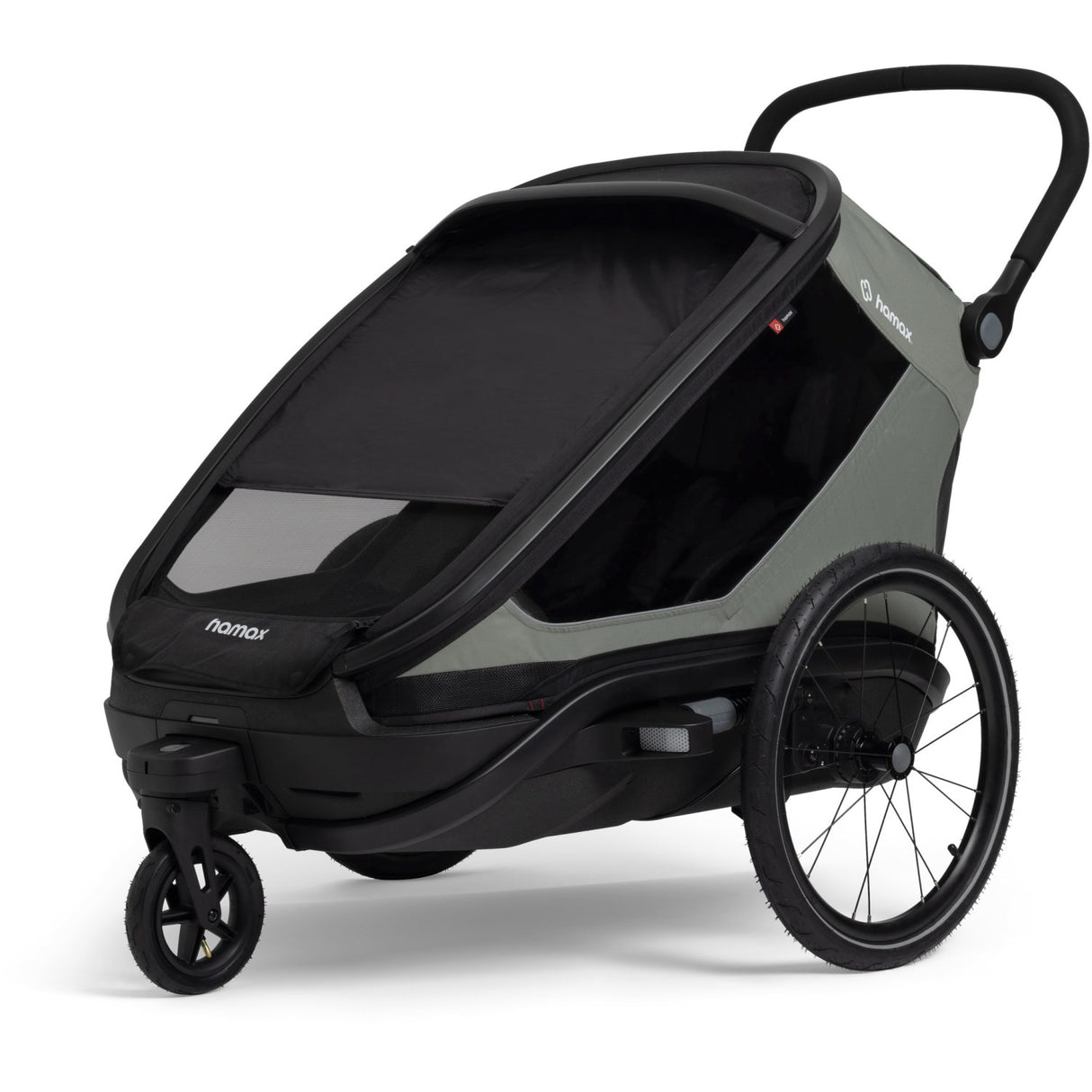 Hamax Green/Black Outback Next Bicycle Trailer Dobbelt