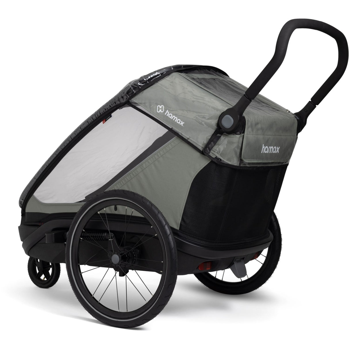 Hamax Green/Black Outback Next Bicycle Trailer Dobbelt