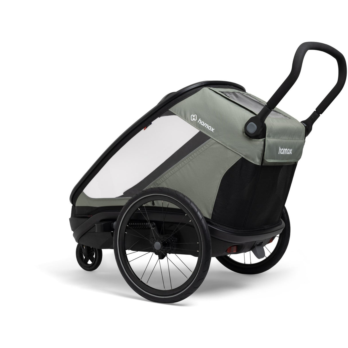 Hamax Green/Black Outback Next Bicycle Trailer Dobbelt