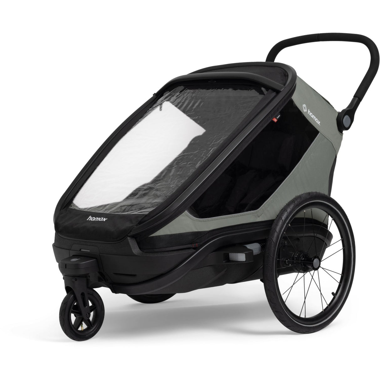 Hamax Green/Black Outback Next Bicycle Trailer Dobbelt