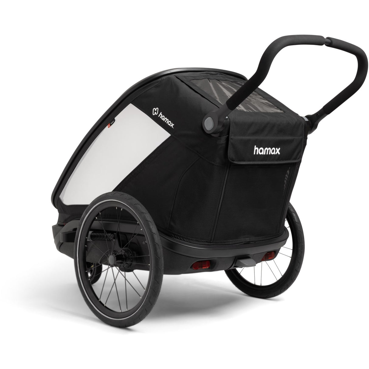Hamax Black Outback Next Bicycle Trailer Dobbelt