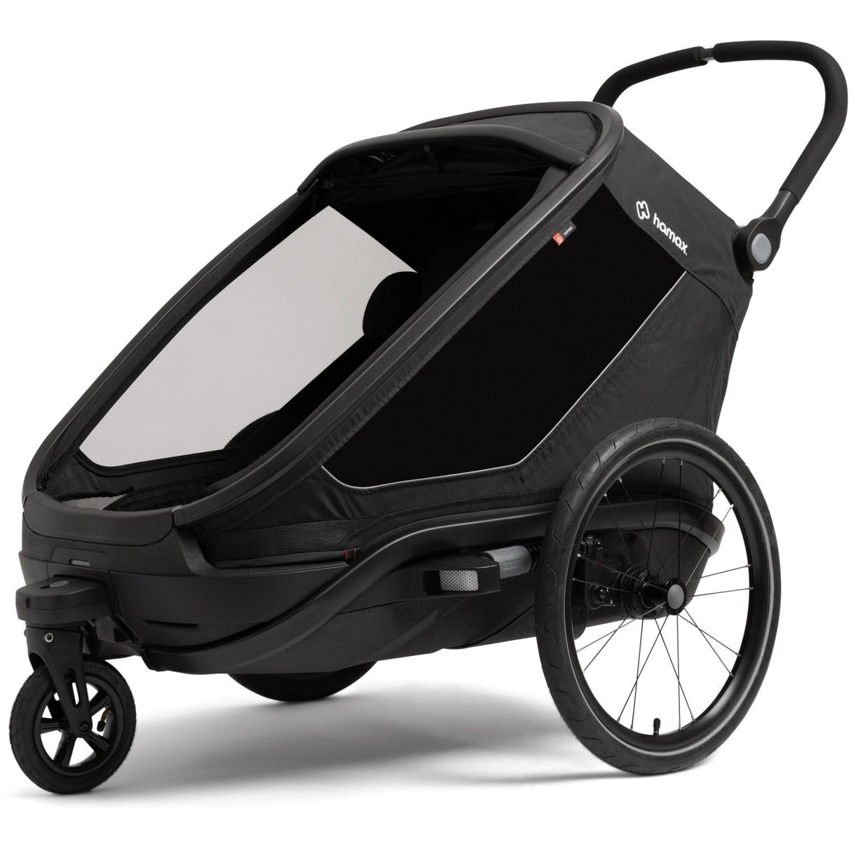 Hamax Black Outback Next Bicycle Trailer Dobbelt