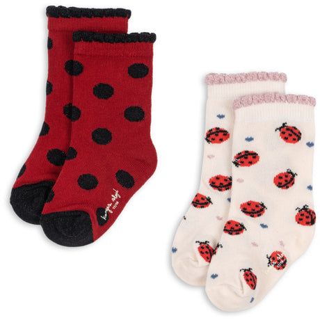 Konges Sløjd Ladybug 2 Pak Ladybug Jacquard Strømper