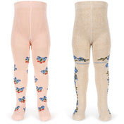 Konges Sløjd Amarena/Tramonto 2 Pak Flower Og Cherry Jacquard Strømpebukser