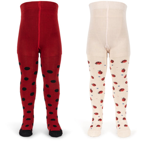 Konges Sløjd Ladybug 2 Pak Ladybug Jacquard Strømpebukser