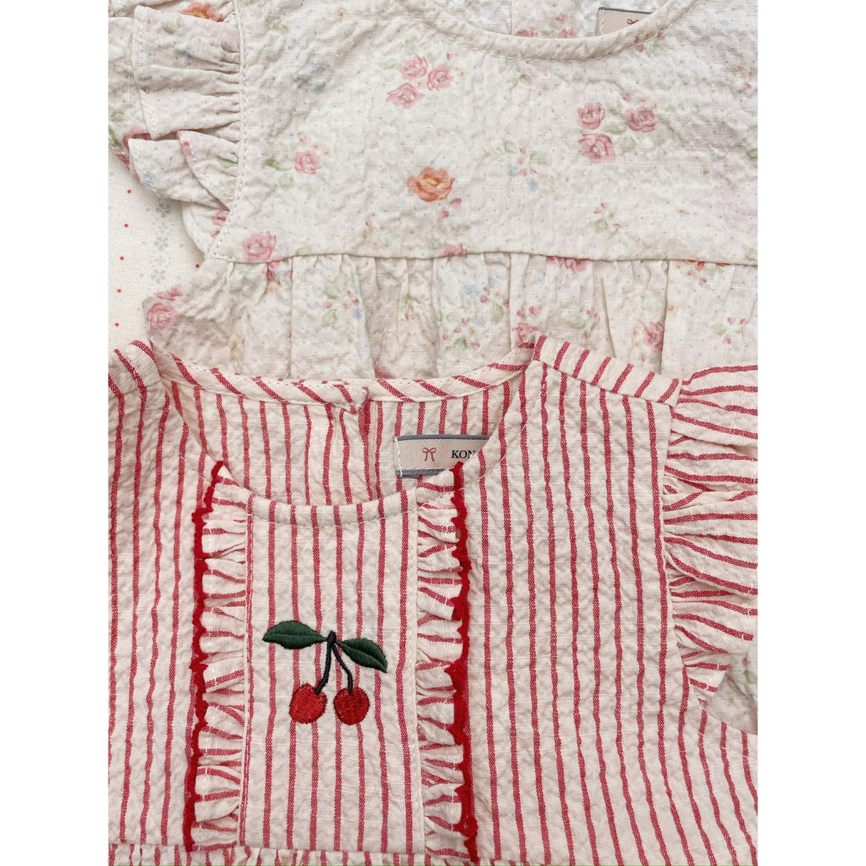 Konges Sløjd Amour Stripe Ellie Flæse Romper Gots