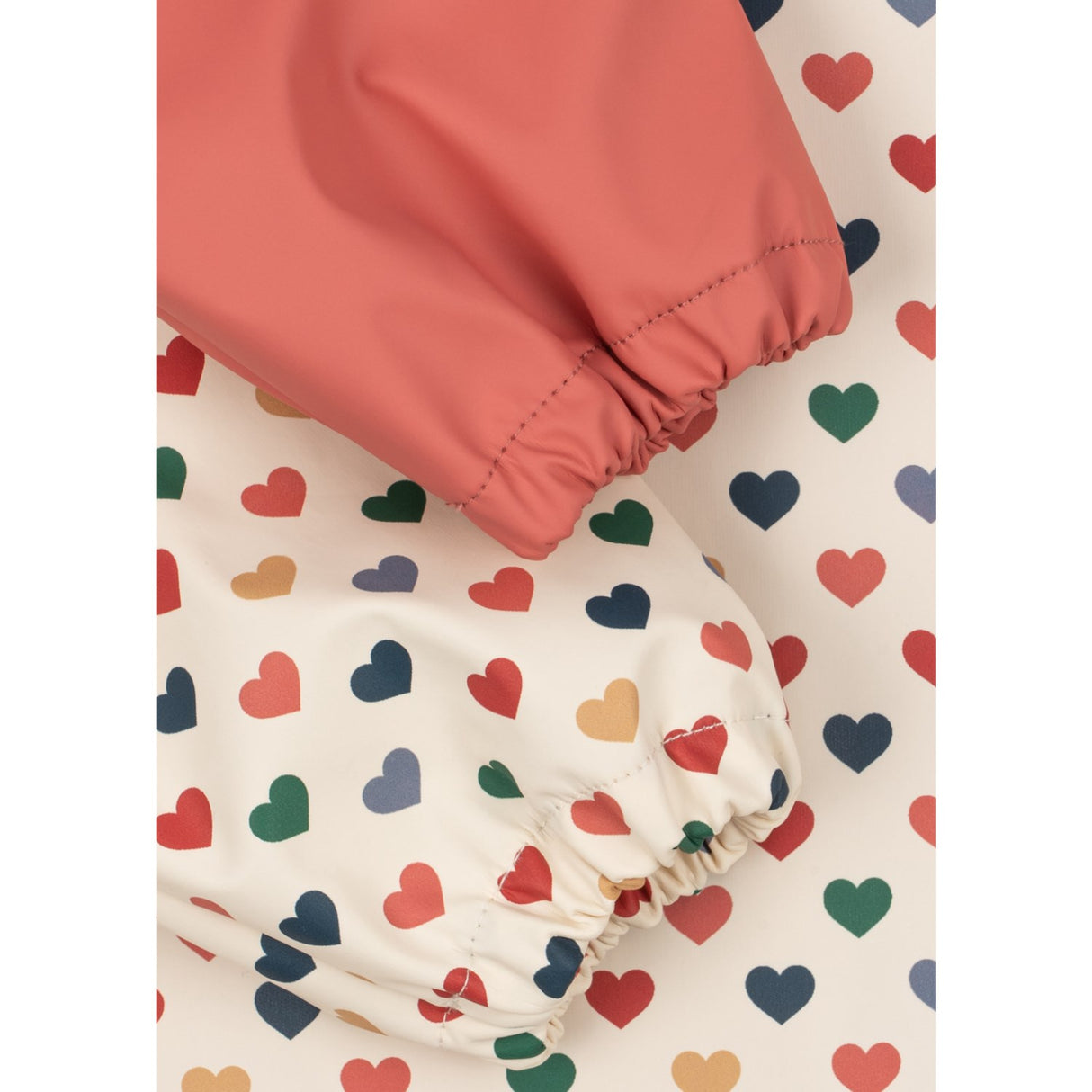 Konges Sløjd Coeur Colore/Faded Rose 2 Pak Dinner Hagesmæk Med Ærmer