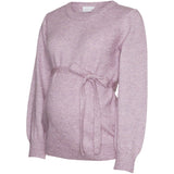 Mama;licious Misty Rose Melange Mlnewanne L/S Strik Top A.