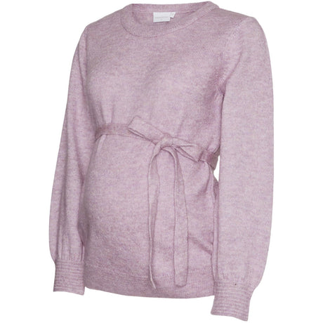Mama;licious Misty Rose Melange Mlnewanne L/S Strik Top A.
