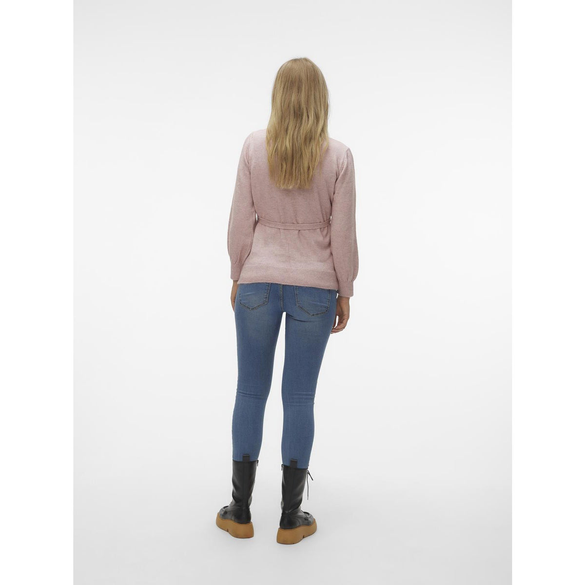 Mama;licious Misty Rose Melange Mlnewanne L/S Strik Top A.
