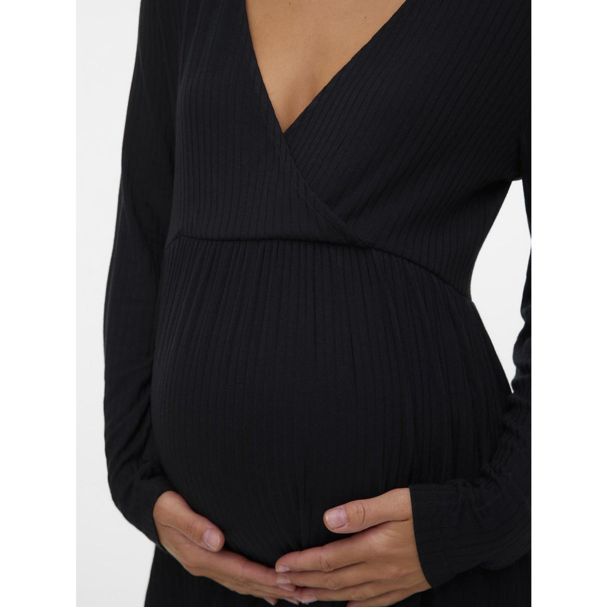Mama;licious Black Mltrinity Tess Abk Ls Jrs Kjole 2F
